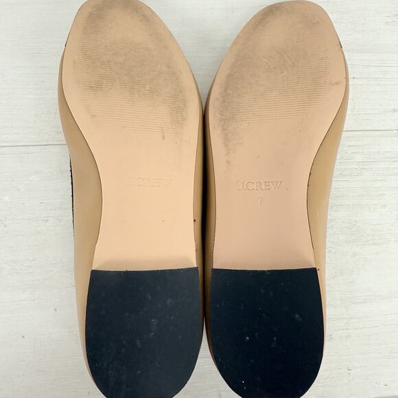 J. Crew Tan and Black Flats - Picture 9 of 11